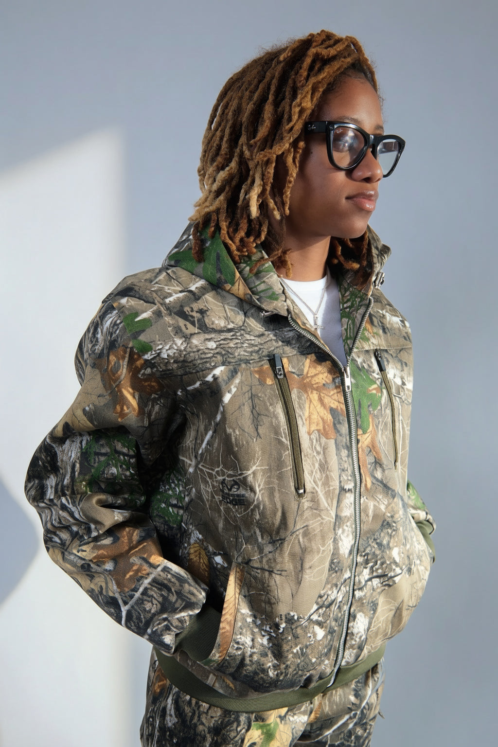 8szns Reflective Logo Camo Jacket