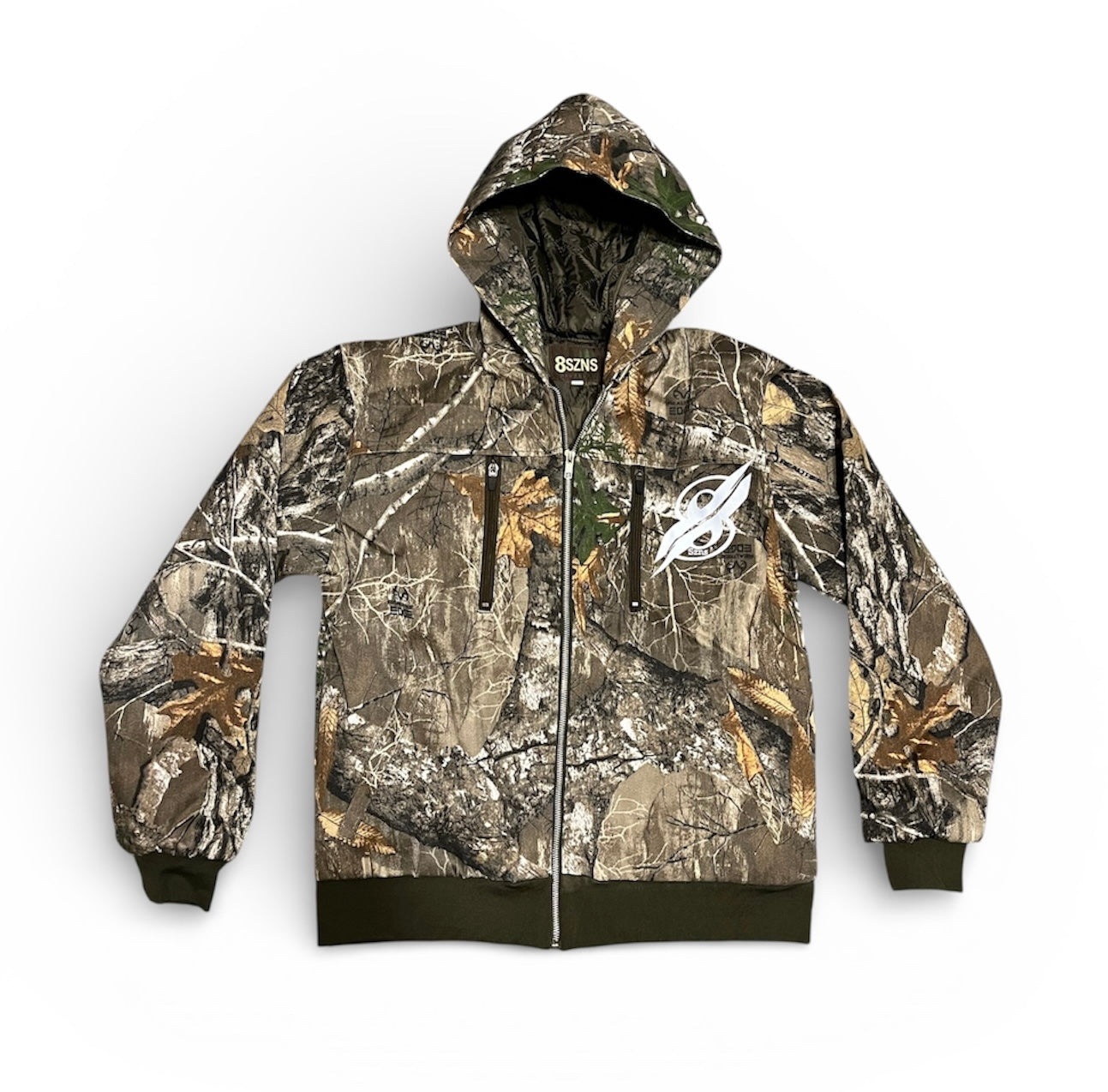 8szns Reflective Logo Camo Jacket